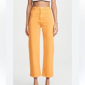 Rachel Comey High-Rise Wide-Leg Jeans in Warm Mustard
